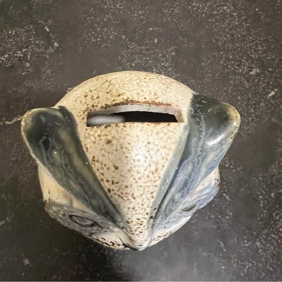 Vintage Owl Stoneware Bank Japan w/label Counterpoint - Picture 4 of 7